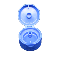 Preview: Klappdeckelverschluss f. 1L blau, gerader Auslauf