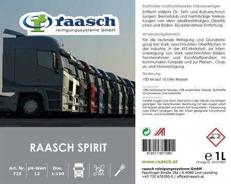 Raasch Spirit 200 ml Qualitätsmuster